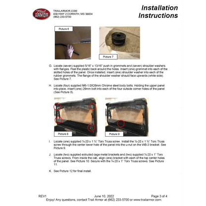 Trail Armor Polaris General XP 1000 General 1000 General 4 1000 and General XP 4 1000 Rear Window Dust Shield