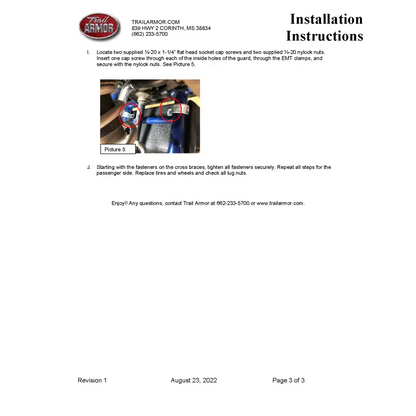 Trail Armor Polaris General XP 1000 and General XP 4 1000 IMpact A-Arm Guards Front and Rear 2020 - 2024 - A-Arm Guards