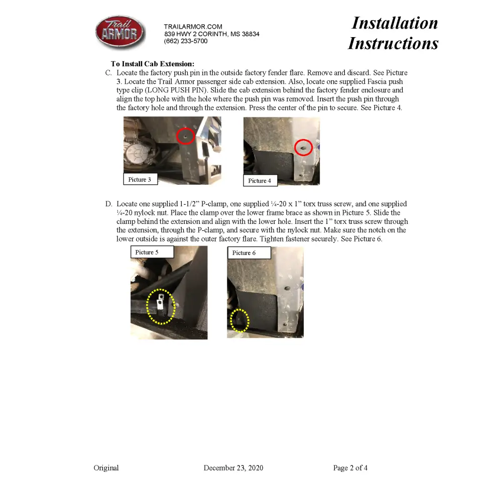 Trail Armor Polaris General XP 1000 and General XP 4 1000 Mud Flap Fender Extensions 2020 - 2024 - Mudshields