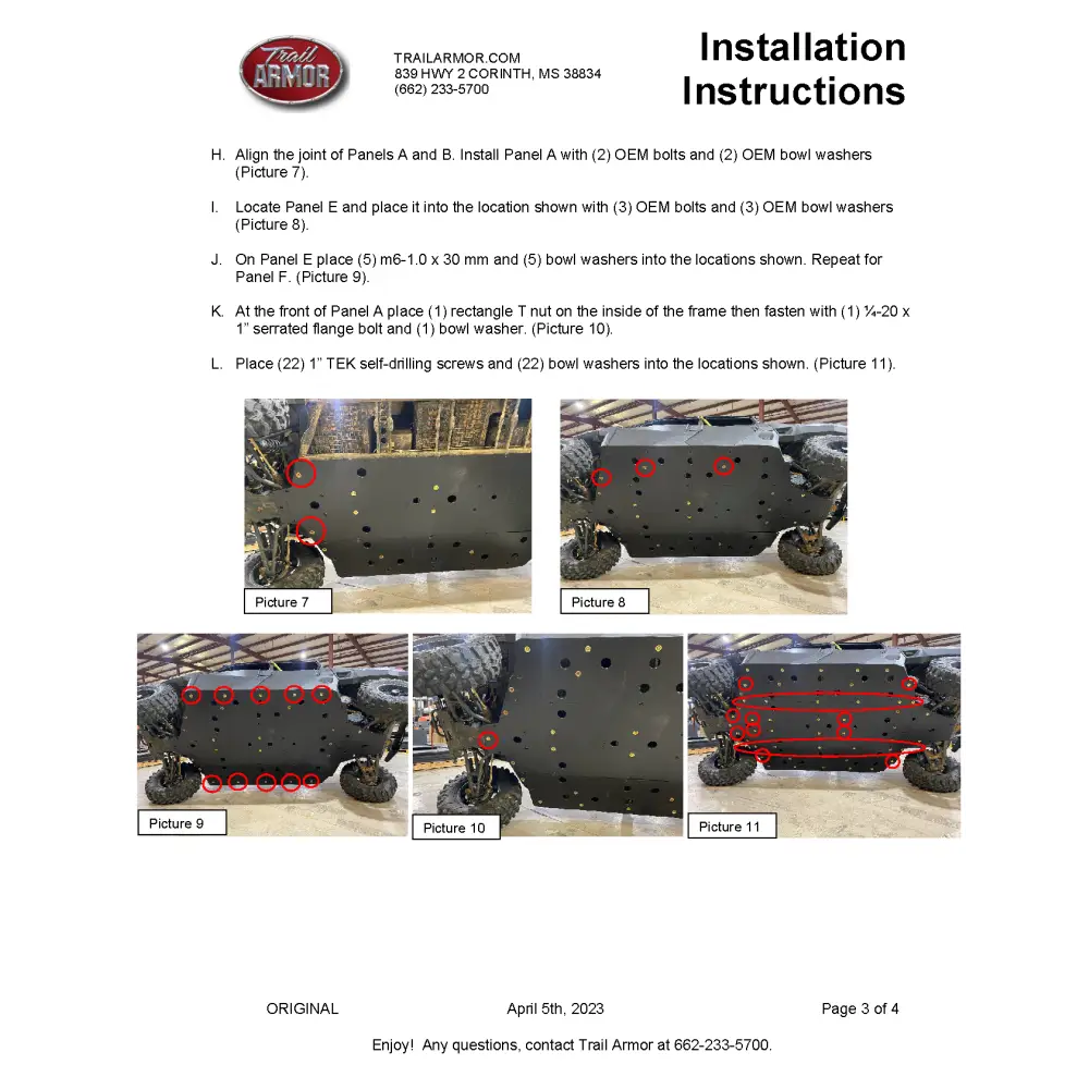 Trail Armor Polaris Ranger 1000 Crew Full Skids 2021 - 2022 - Skid Plates