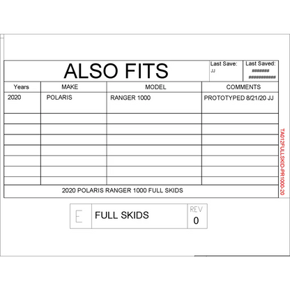 Trail Armor Polaris Ranger 1000 Full Skids 2020 - Skid Plates