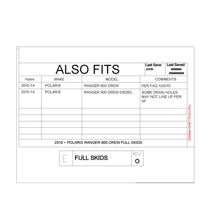 Trail Armor Polaris Ranger 800 Crew Full Skids - Skid Plates