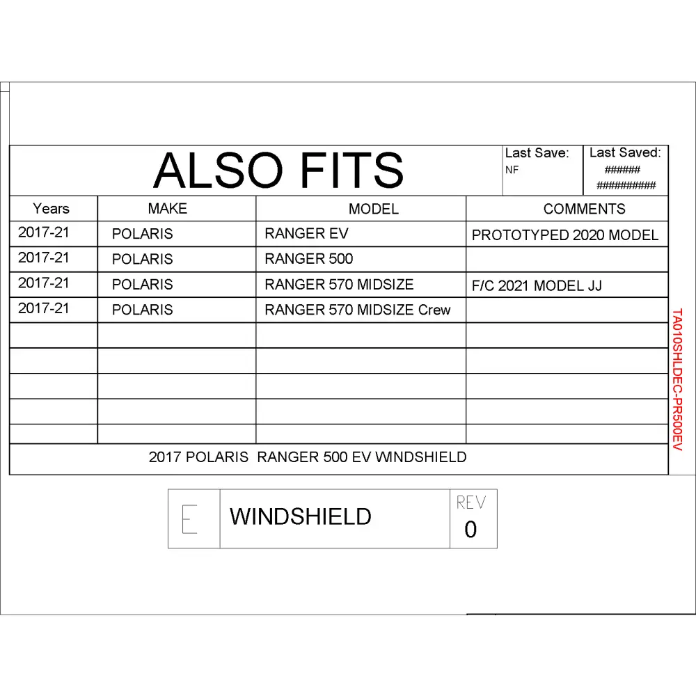 Trail Armor Polaris Ranger Midsize 500 EV 570 and 570 Midsize Crew Full Windshield - Windshields