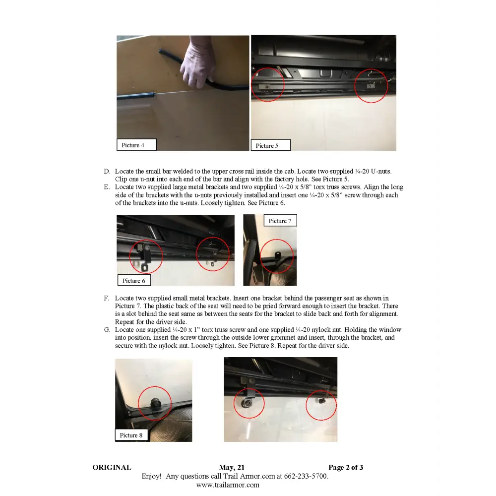 Trail Armor Polaris Ranger Midsize 500 EV 570 and 570 Midsize Crew Rear Window Dust Shield - Mudshields