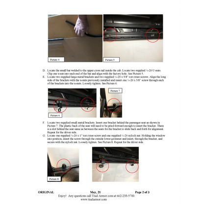 Trail Armor Polaris Ranger Midsize 500 EV 570 and 570 Midsize Crew Rear Window Dust Shield - Mudshields