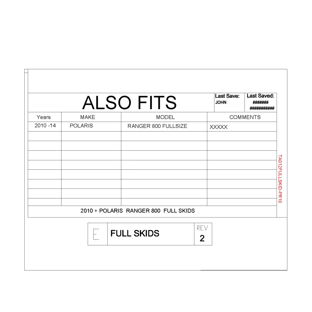 Trail Armor Polaris Ranger XP 800 Full Skids 2010-2014 - Skid Plates