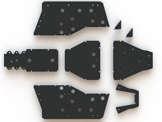Trail Armor Polaris Ranger XP 900 Ranger XP 1000 and Ranger Full Size XP 570 Full Skids with Sliders - Skid Plates