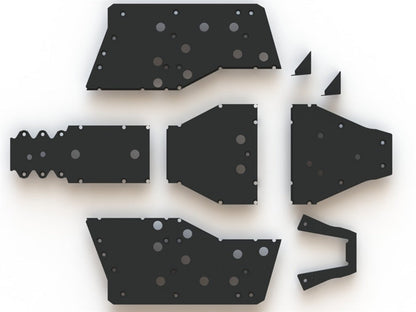 Trail Armor Polaris Ranger XP 900 Ranger XP 1000 and Ranger Full Size XP 570 Full Skids with Sliders - Skid Plates