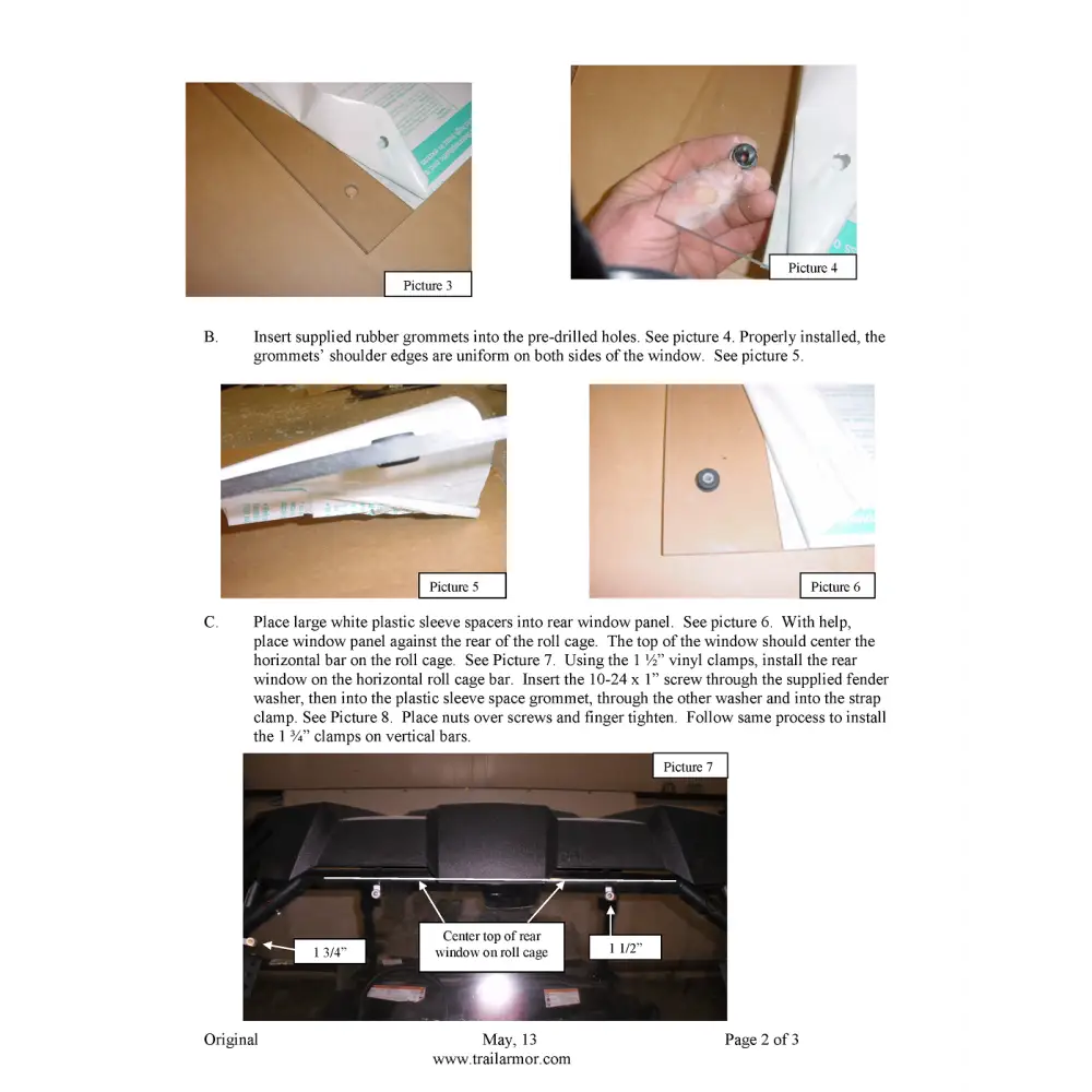 Trail Armor Polaris RZR 4 800 Rear Window Dust Shield Kit 2010 - 2014 - Windshields