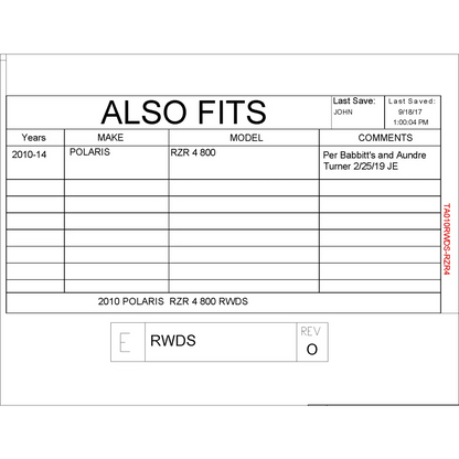 Trail Armor Polaris RZR 4 800 Rear Window Dust Shield Kit 2010 - 2014 - Windshields