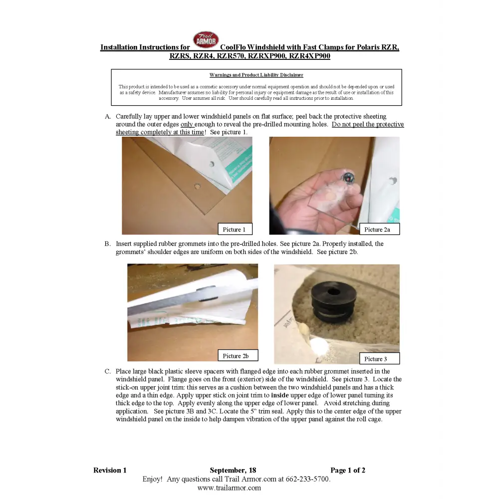 Trail Armor Polaris RZR 800 RZR S 800 RZR4 800 RZR XP 900 RZR4 XP 900 RZR 570 RZR S 570 CoolFlo Windshield with Fast