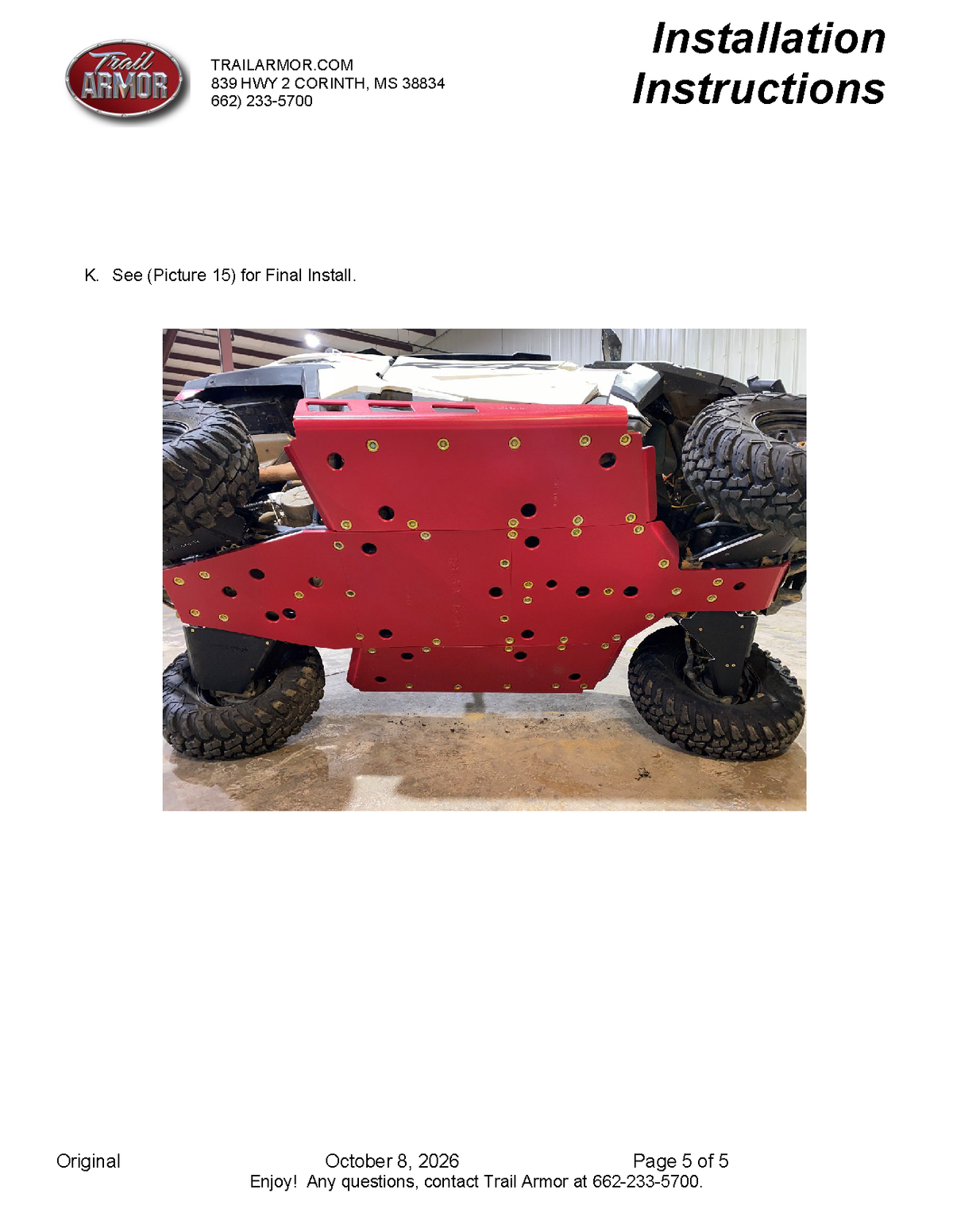 Trail Armor Polaris RZR Trail Trail S 900 and Trail S 1000 Full Skids with Slider Nerfs or Trimmed for Polaris Kick