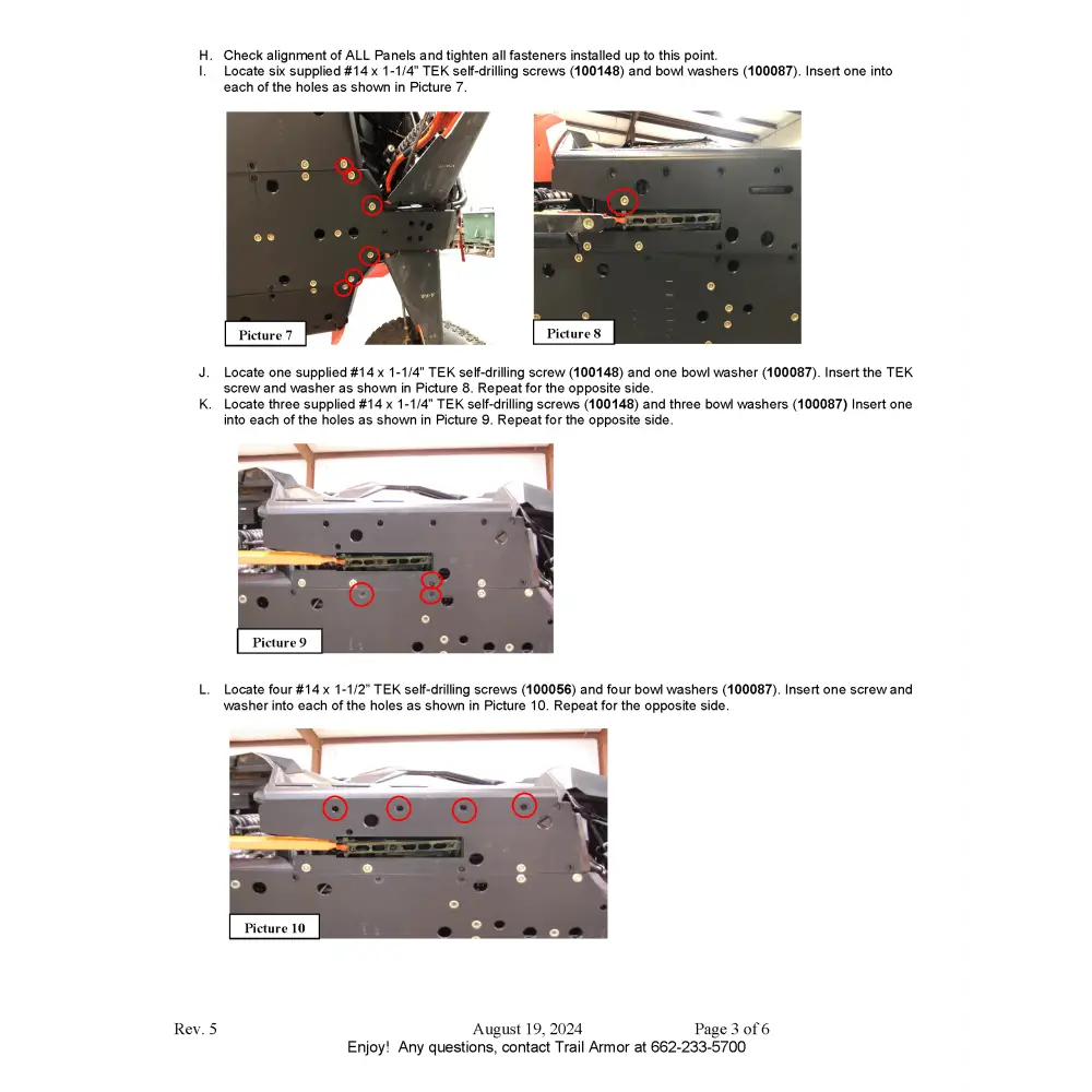 Trail Armor Polaris RZR XP 1000 (including the High Lifter Trails and Rocks Sport Premium Ultimate Editions) RZR XP