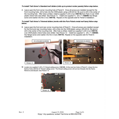 Trail Armor Polaris RZR XP 1000 (including the High Lifter Trails and Rocks Sport Premium Ultimate Editions) RZR XP