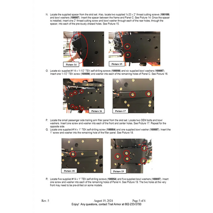 Trail Armor Polaris RZR XP 1000 (including the High Lifter Trails and Rocks Sport Premium Ultimate Editions) RZR XP