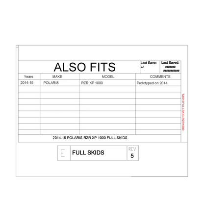 Trail Armor Polaris RZR XP 1000 (including the High Lifter Trails and Rocks Sport Premium Ultimate Editions) RZR XP