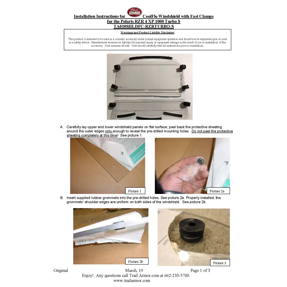 Trail Armor Polaris RZR XP 1000 Turbo S RZR Turbo S Velocity RZR 4 XP 1000 Turbo S and RZR 4 Turbo S Velocity CoolFlo