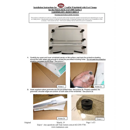 Trail Armor Polaris RZR XP 1000 Turbo S RZR Turbo S Velocity RZR 4 XP 1000 Turbo S and RZR 4 Turbo S Velocity CoolFlo