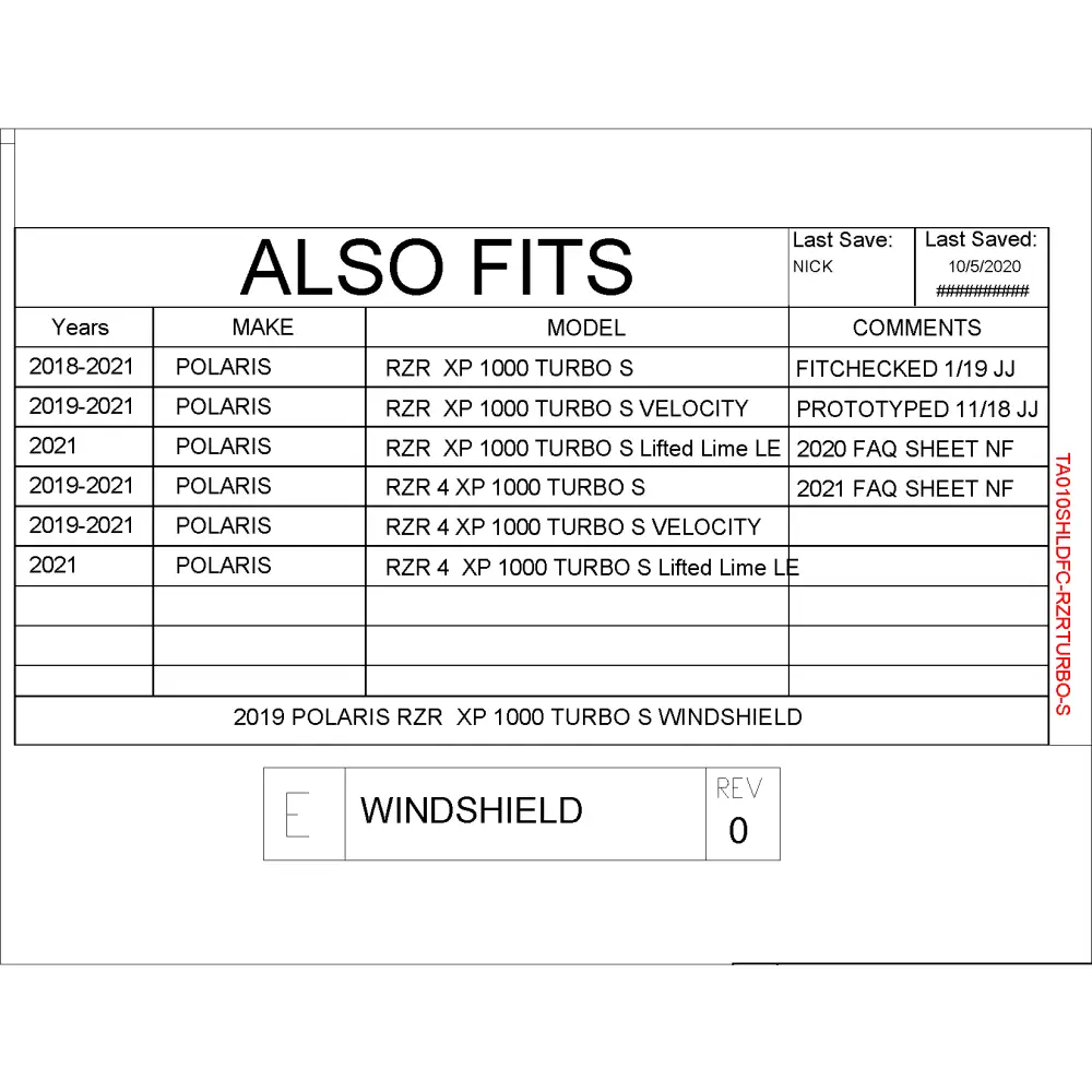 Trail Armor Polaris RZR XP 1000 Turbo S RZR Turbo S Velocity RZR 4 XP 1000 Turbo S and RZR 4 Turbo S Velocity CoolFlo