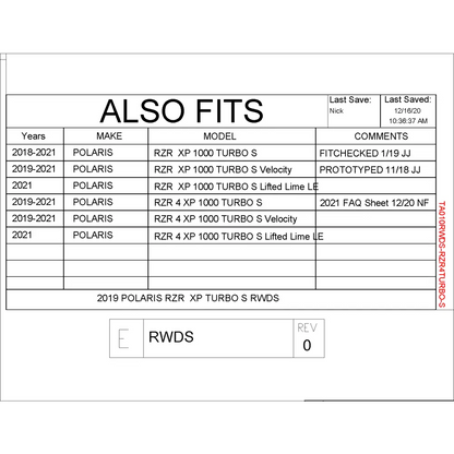 Trail Armor Polaris RZR XP 4 Turbo S RZR 4 Turbo S Velocity RZR XP Turbo S RZR Turbo S Velocity Rear Window