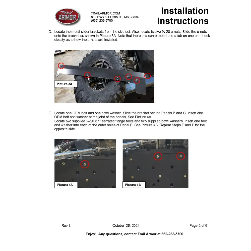 Trail Armor Polaris RZR XP PRO Full Skids with Integrated Sliders or Trimmed for Extreme Kick Out Nerf Sliders 2020