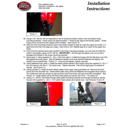 Trail Armor Polaris RZR170 Half Door Style Debris and Mud Shields 2009 - 2021 - Doors