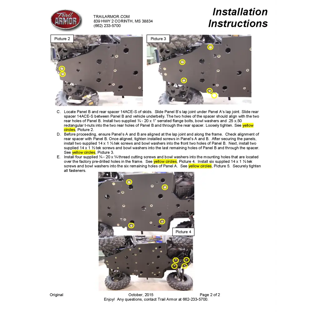 Trail Armor Polaris Sportsman ACE 325 500 570 570 SP 900 and 900 XC Full Skids - Skid Plates