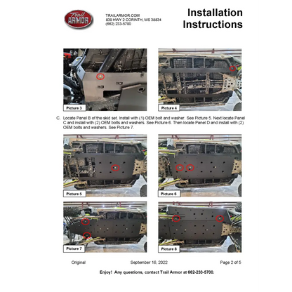 Trail Armor Polaris Turbo R 4 Full Skids with Standard or Trimmed Sliders - Skid Plates