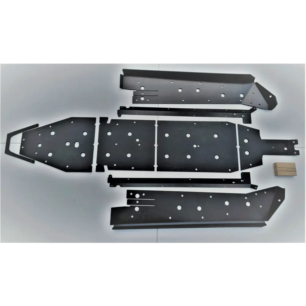 Trail Armor Polaris Turbo R 4 Full Skids with Standard or Trimmed Sliders - STANDARD SLIDER NERFS / BLACK - Skid Plates