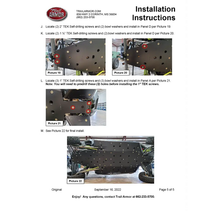 Trail Armor Polaris Turbo R 4 Full Skids with Standard or Trimmed Sliders - Skid Plates