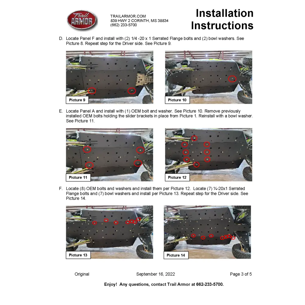 Trail Armor Polaris Turbo R 4 Full Skids with Standard or Trimmed Sliders - Skid Plates