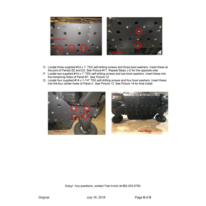 Trail Armor Ranger 570 Economy Crew Full Skids 2017 - 2024 - Skid Plates