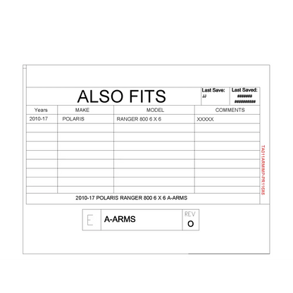 Trail Armor Ranger 800 6x6 iMpact A-Arm CV Front & Rear Boot Guards 2010- 2017 - A-Arm Guards