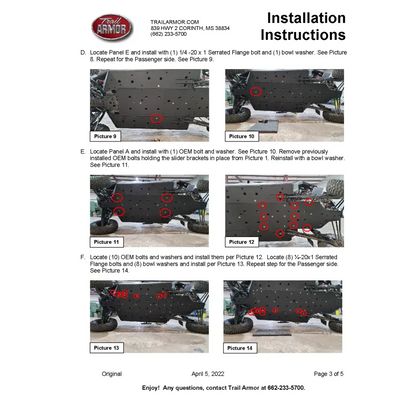 Trail Armor RZR Pro R 4 Full Skids with Standard or Trimmed Sliders - Skid Plates