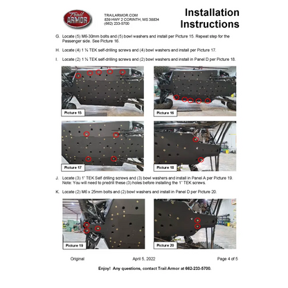 Trail Armor RZR Pro R 4 Full Skids with Standard or Trimmed Sliders - Skid Plates