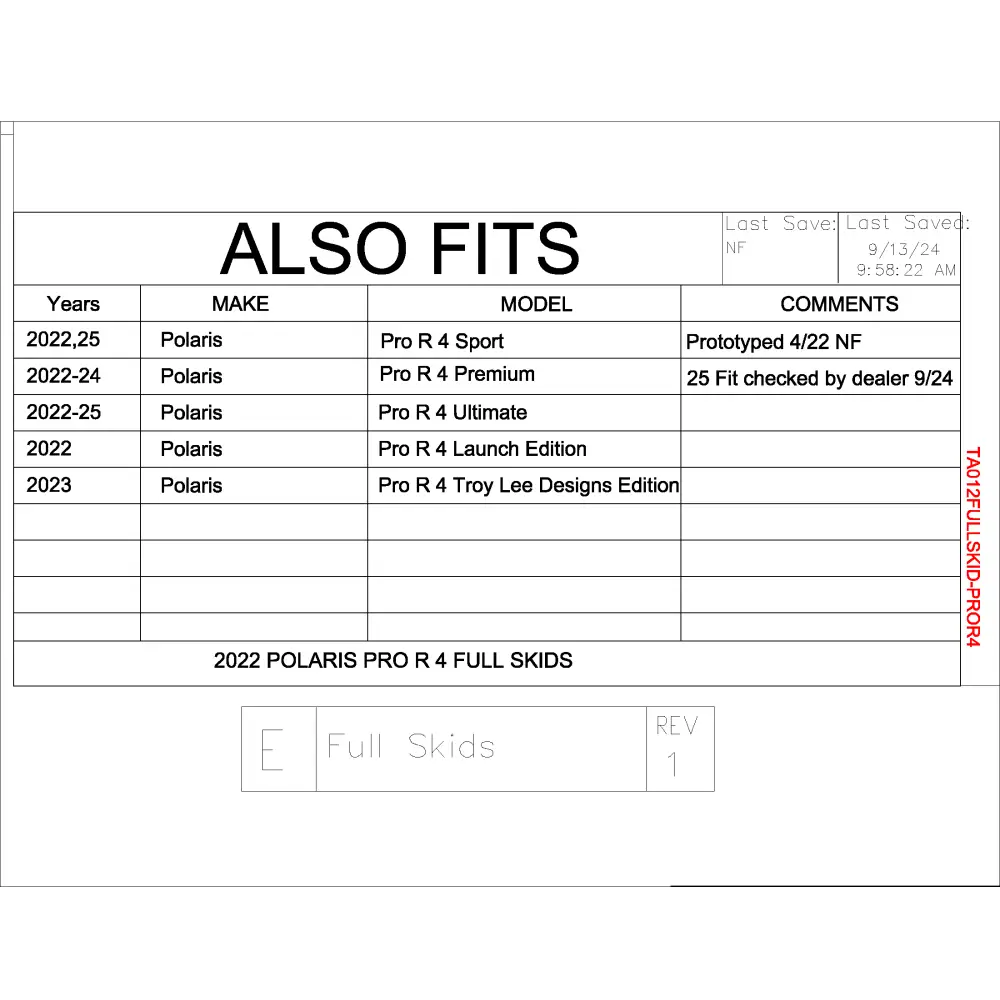 Trail Armor RZR Pro R 4 Full Skids with Standard or Trimmed Sliders - Skid Plates
