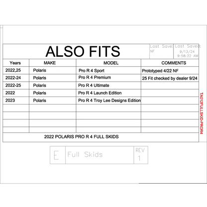 Trail Armor RZR Pro R 4 Full Skids with Standard or Trimmed Sliders - Skid Plates