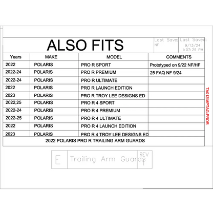 Trail Armor RZR PRO R and RZR PRO R 4 iMpact Trailing Arm Guards set of 2 - A-Arm Guards