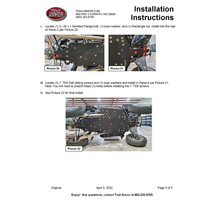 Trail Armor RZR Pro R Full Skids with Standard or Trimmed Sliders - Skid Plates