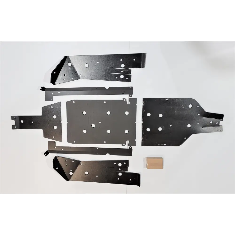 Trail Armor RZR Pro R Full Skids with Standard or Trimmed Sliders - TRIMMED SLIDERS / BLACK - Skid Plates
