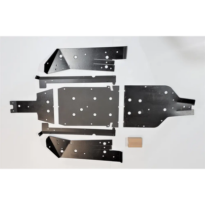 Trail Armor RZR Pro R Full Skids with Standard or Trimmed Sliders - TRIMMED SLIDERS / BLACK - Skid Plates