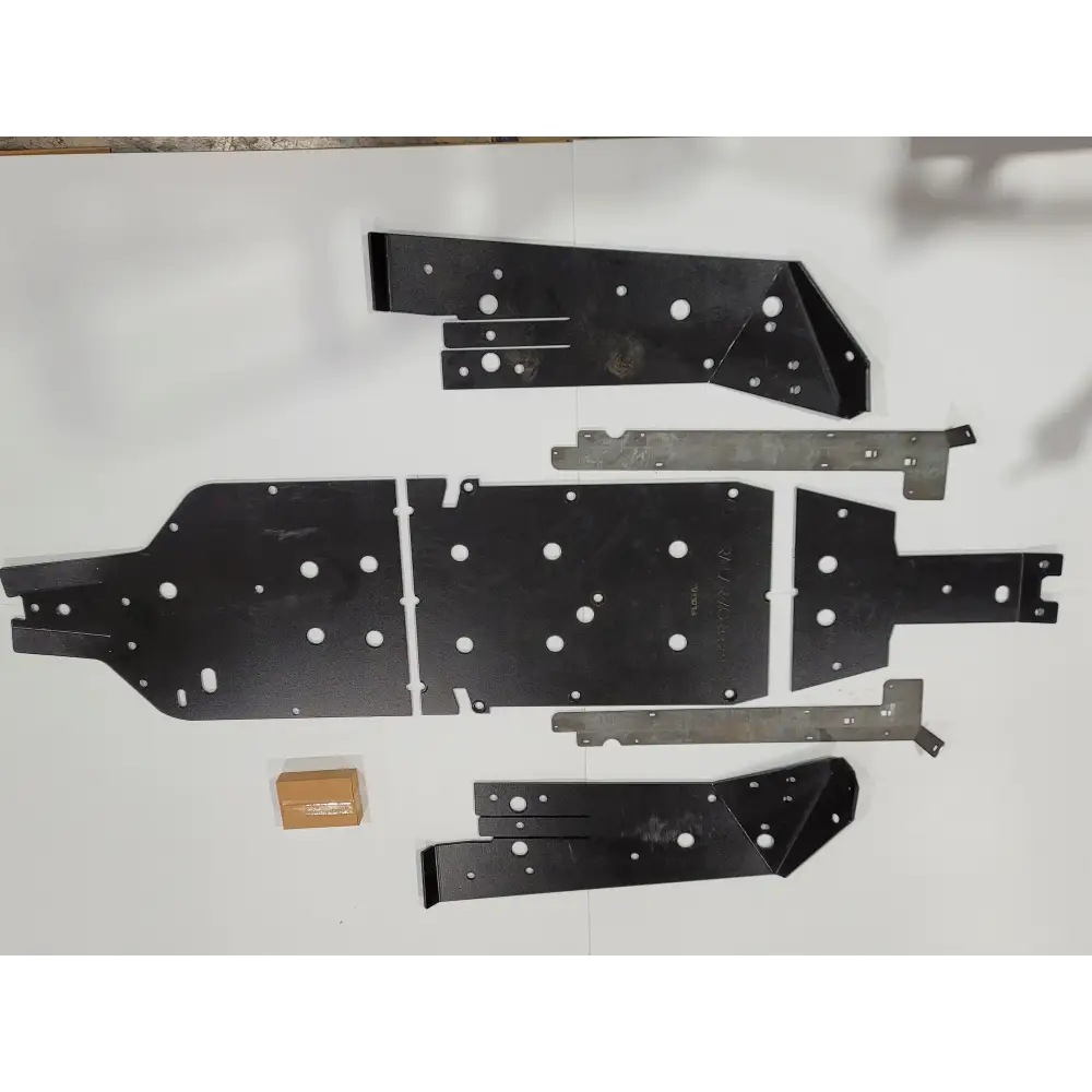 Trail Armor RZR Turbo R Full Skids with Standard or Trimmed Sliders - TRIMMED SLIDERS / BLACK - Skid Plates