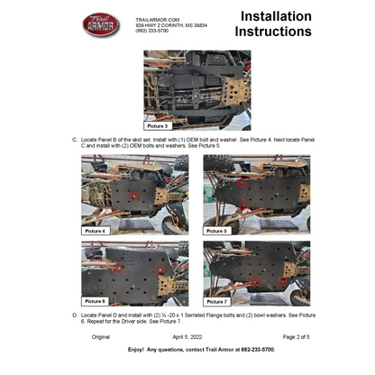 Trail Armor RZR Turbo R Full Skids with Standard or Trimmed Sliders - Skid Plates