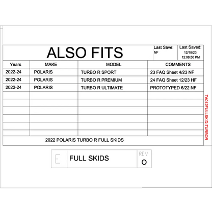 Trail Armor RZR Turbo R Full Skids with Standard or Trimmed Sliders - Skid Plates