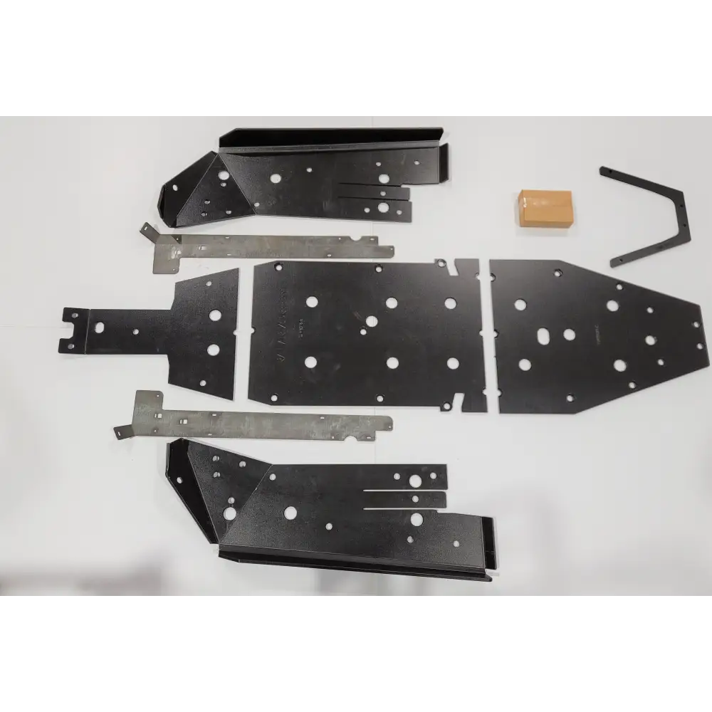 Trail Armor RZR Turbo R Full Skids with Standard or Trimmed Sliders - STANDARD SLIDER NERFS / BLACK - Skid Plates