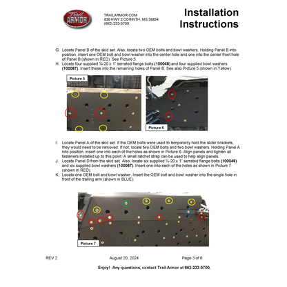 Trail Armor RZR XP Pro 4 Full Skids with Integrated Sliders or Trimmed for Extreme Kick Out Nerf Sliders - Skid Plates