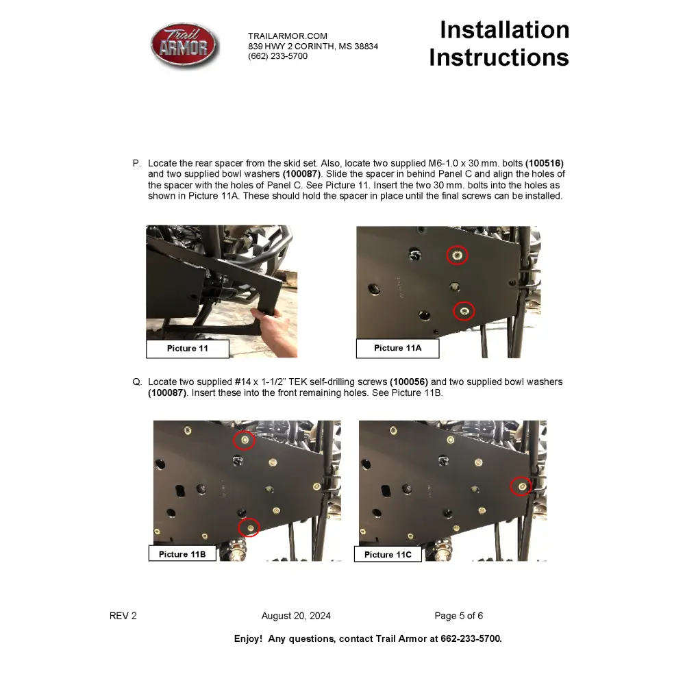 Trail Armor RZR XP Pro 4 Full Skids with Integrated Sliders or Trimmed for Extreme Kick Out Nerf Sliders - Skid Plates