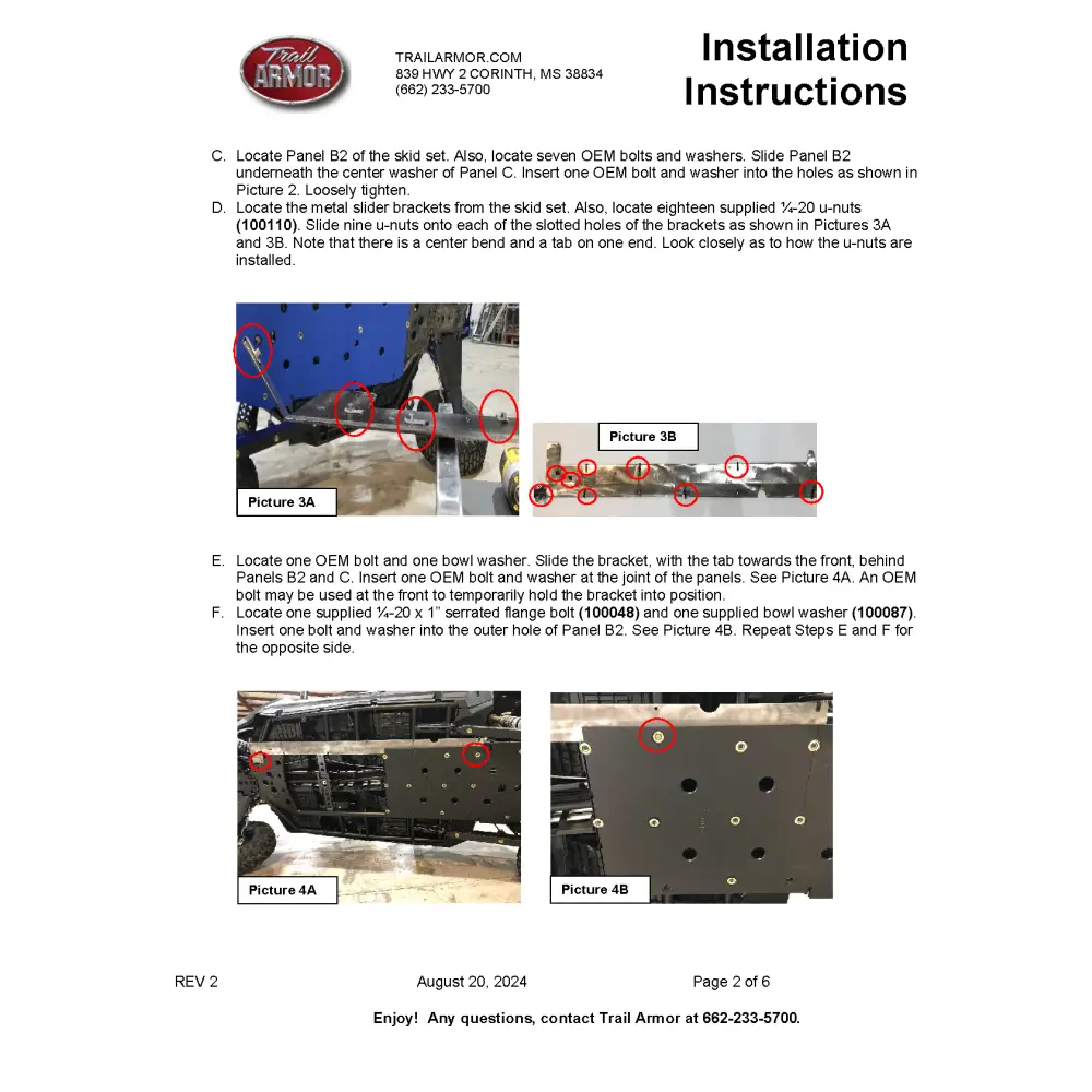 Trail Armor RZR XP Pro 4 Full Skids with Integrated Sliders or Trimmed for Extreme Kick Out Nerf Sliders - Skid Plates