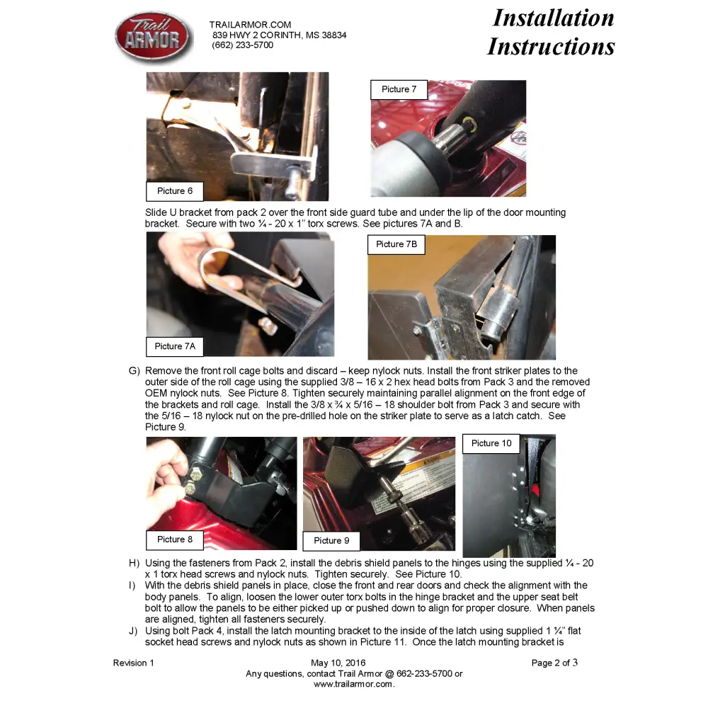 Trail Armor RZR4 800 RZR4 XP 900 GenX Doors - Doors