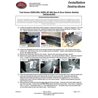 Trail Armor RZR4 800 RZR4 XP 900 GenX Doors - Doors